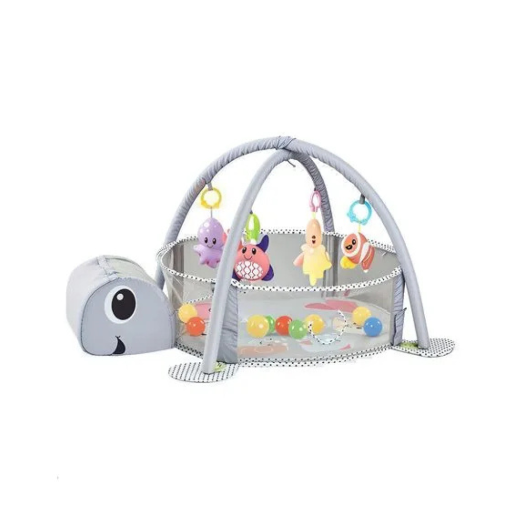 4-in-1 Baby Activity Gym and Ball Pit, Turtle Design