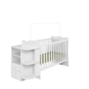 White Baby Crib and Dresser Combo